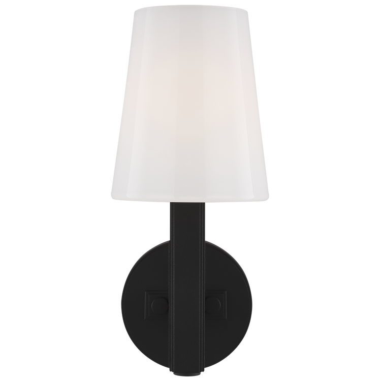 Logan Sconce with White Glass