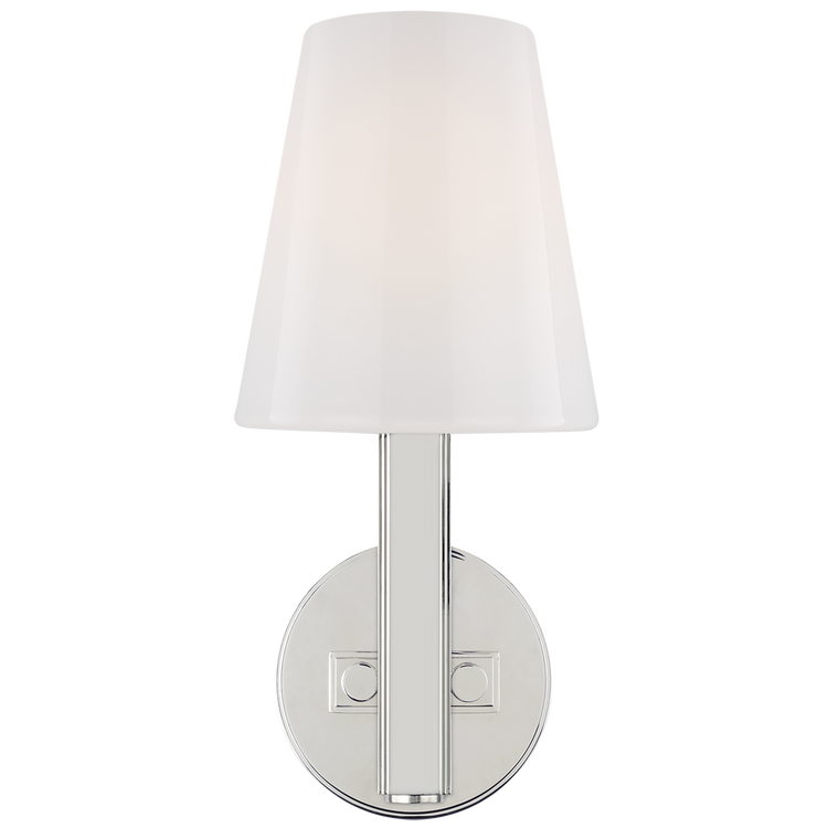 Logan Sconce with White Glass